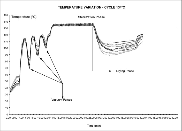 Air temperature inside autoclave